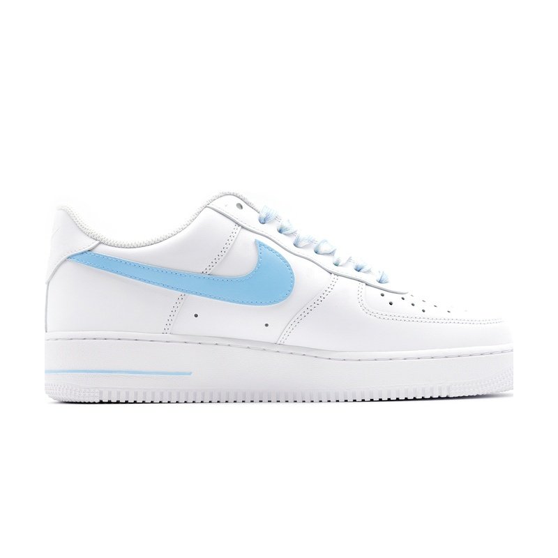 Custom Air Force 1 Shoes White Blue Nebula Trail - Image 2