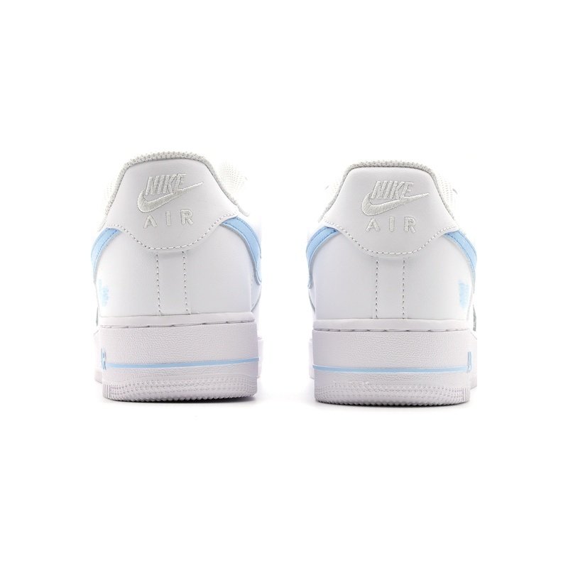 Custom Air Force 1 Shoes White Blue Nebula Trail - Image 4