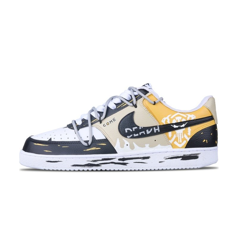 Custom Court Shoes Black Yellow Death Shadow