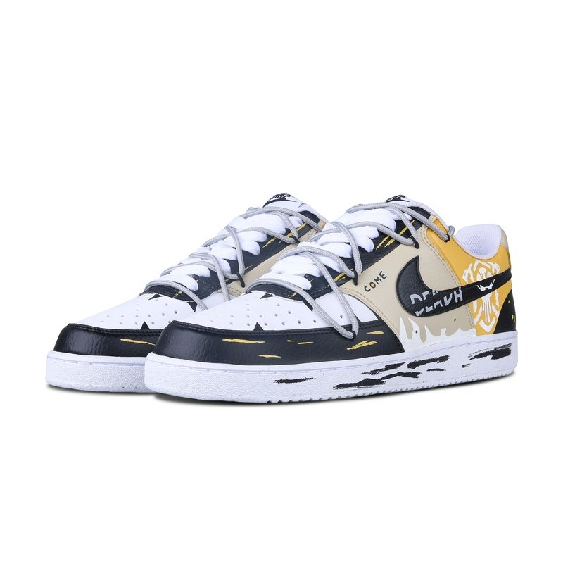 Custom Court Shoes Black Yellow Death Shadow - Image 3