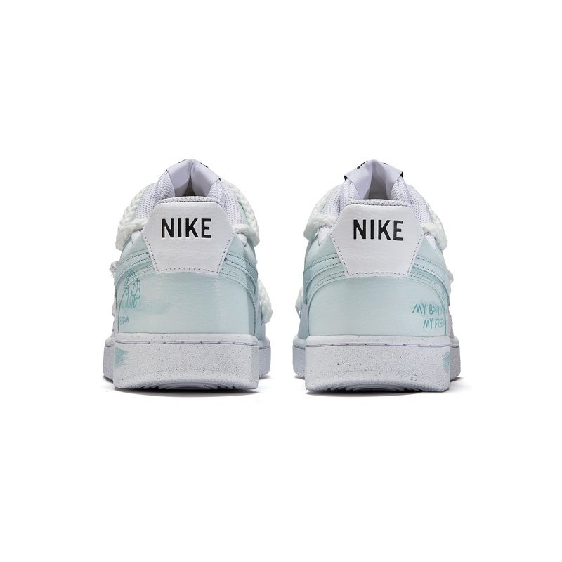 Custom Court Shoes Blue White Ethereal Clouds - Image 4