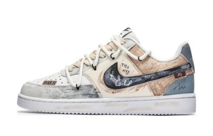 Custom Court Shoes Blue White This Way