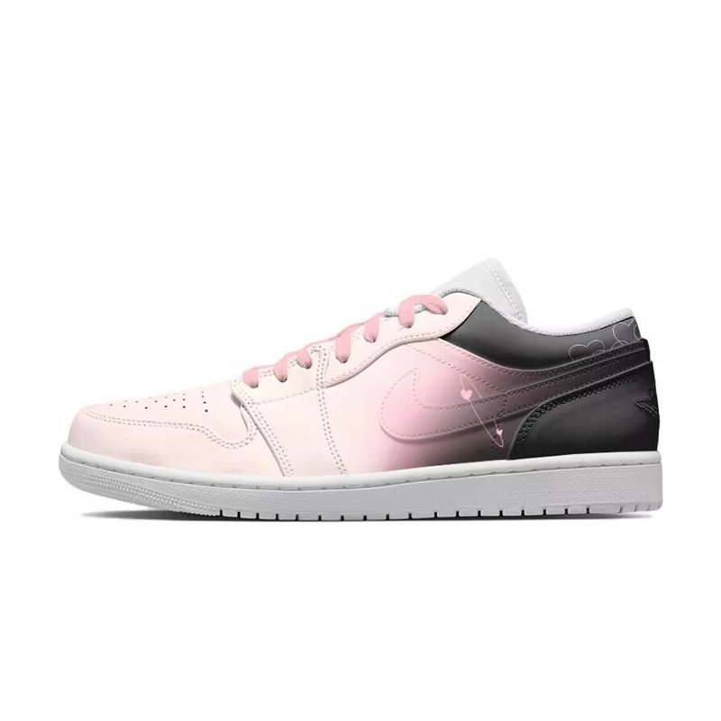 Custom Jordan Shoes Pink Black Star Dye